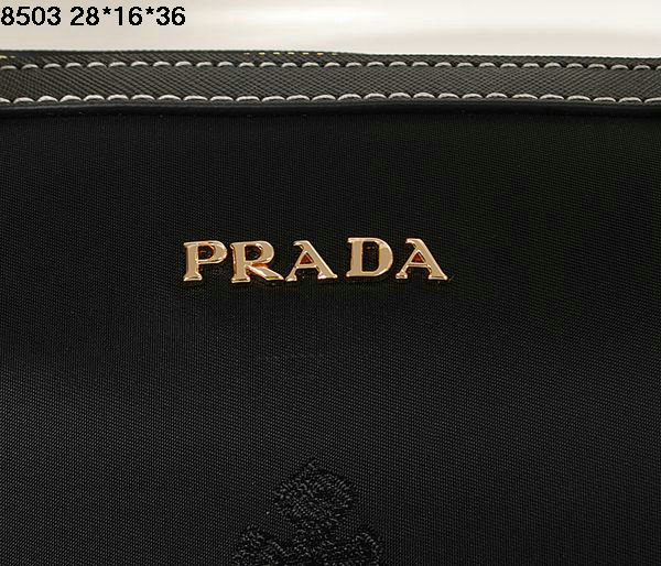 2014 Prada fabric jacquard shoulder bag BL8503 black